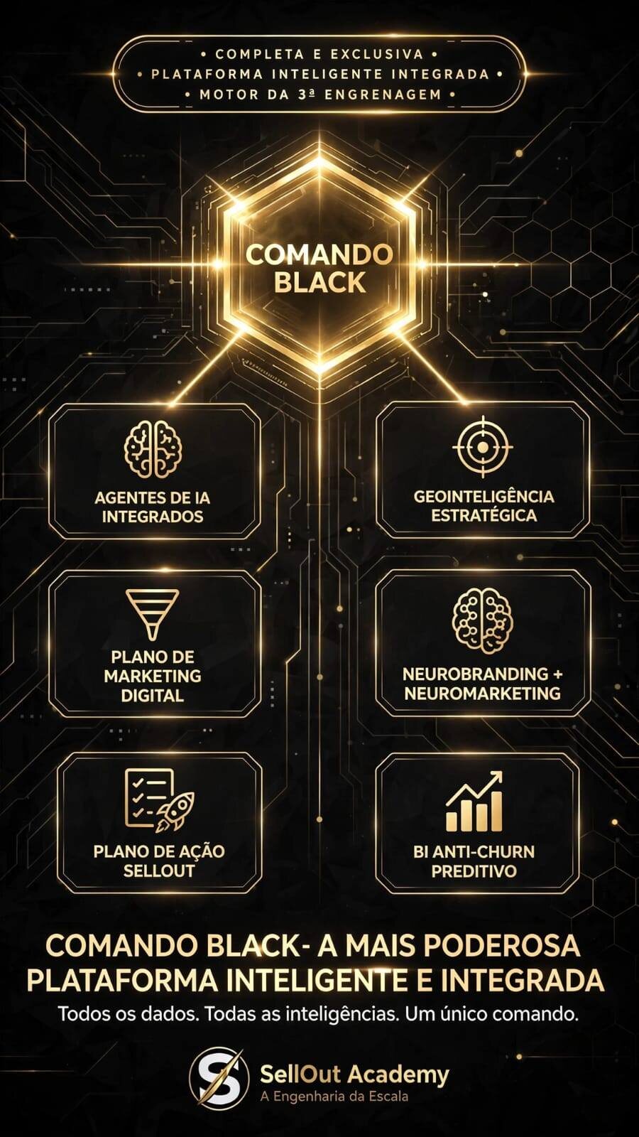 Fluxo do sistema Comando Black, do dado à decisão